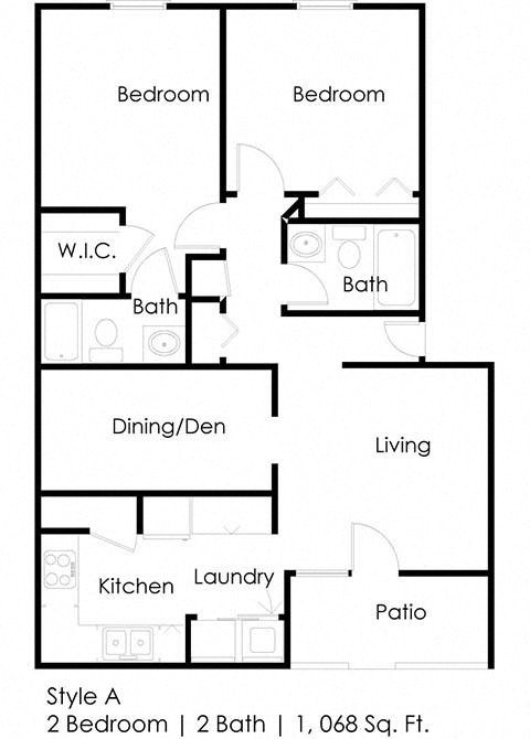 2 Bedroom Floor Plan
